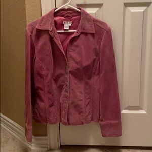 Blue Diamond Large Leather Shirt Jacket w/snaps.